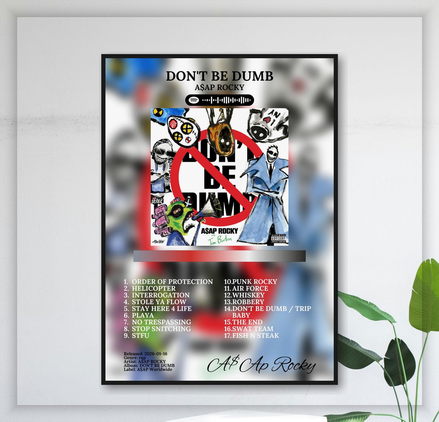 Dont Be Dumb - Wall Mockup