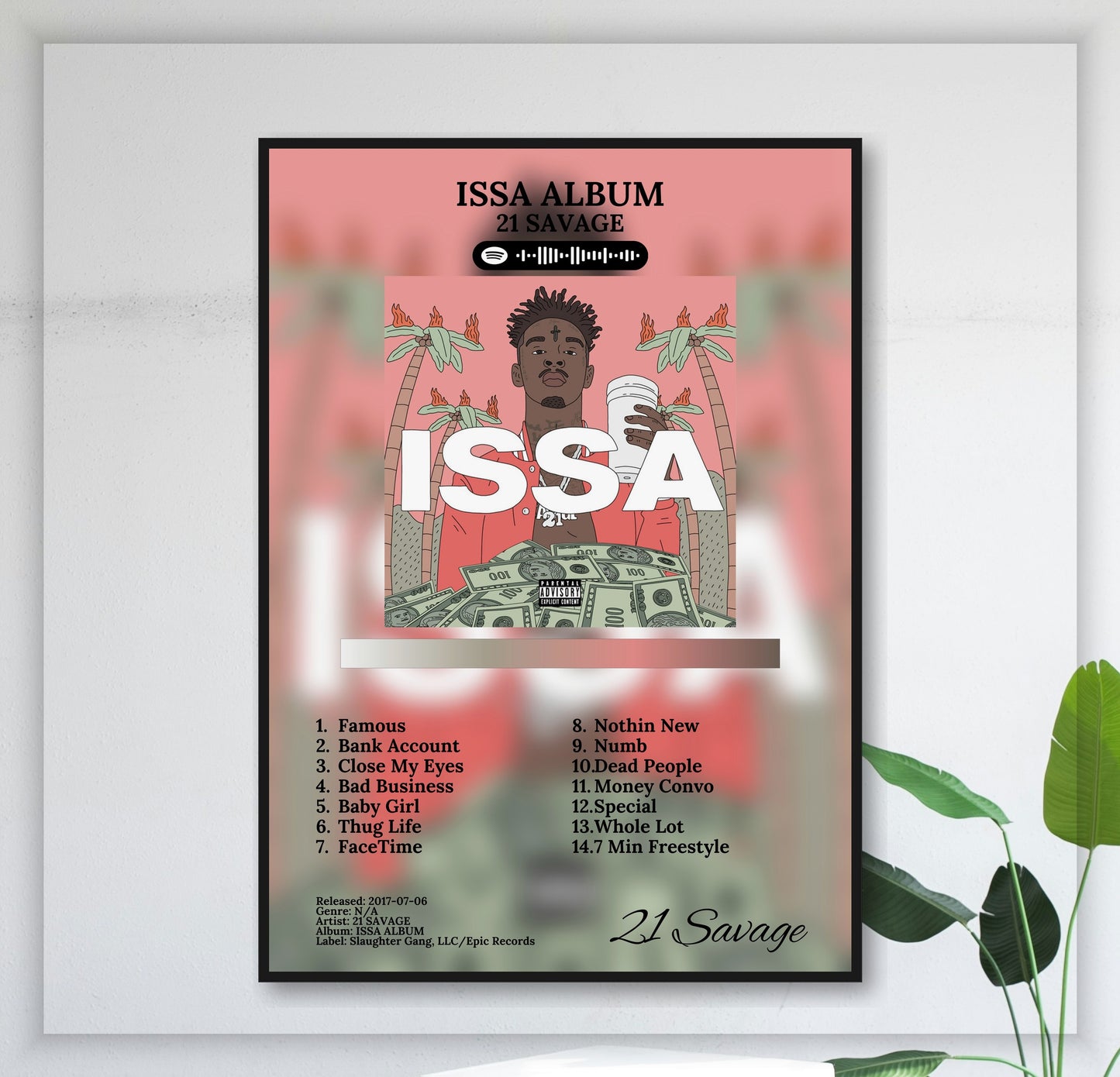 Issa Album - Wall Mockup