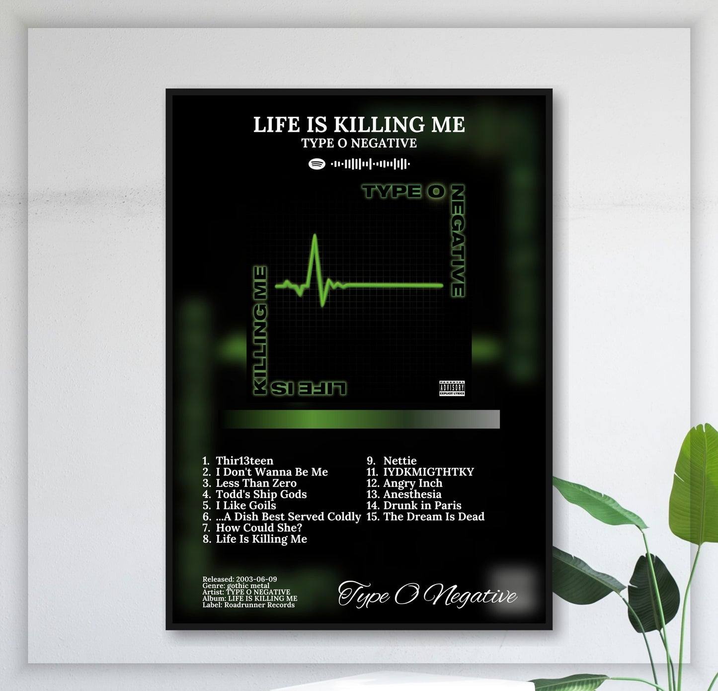 Life Is Killing Me - Wall Mockup