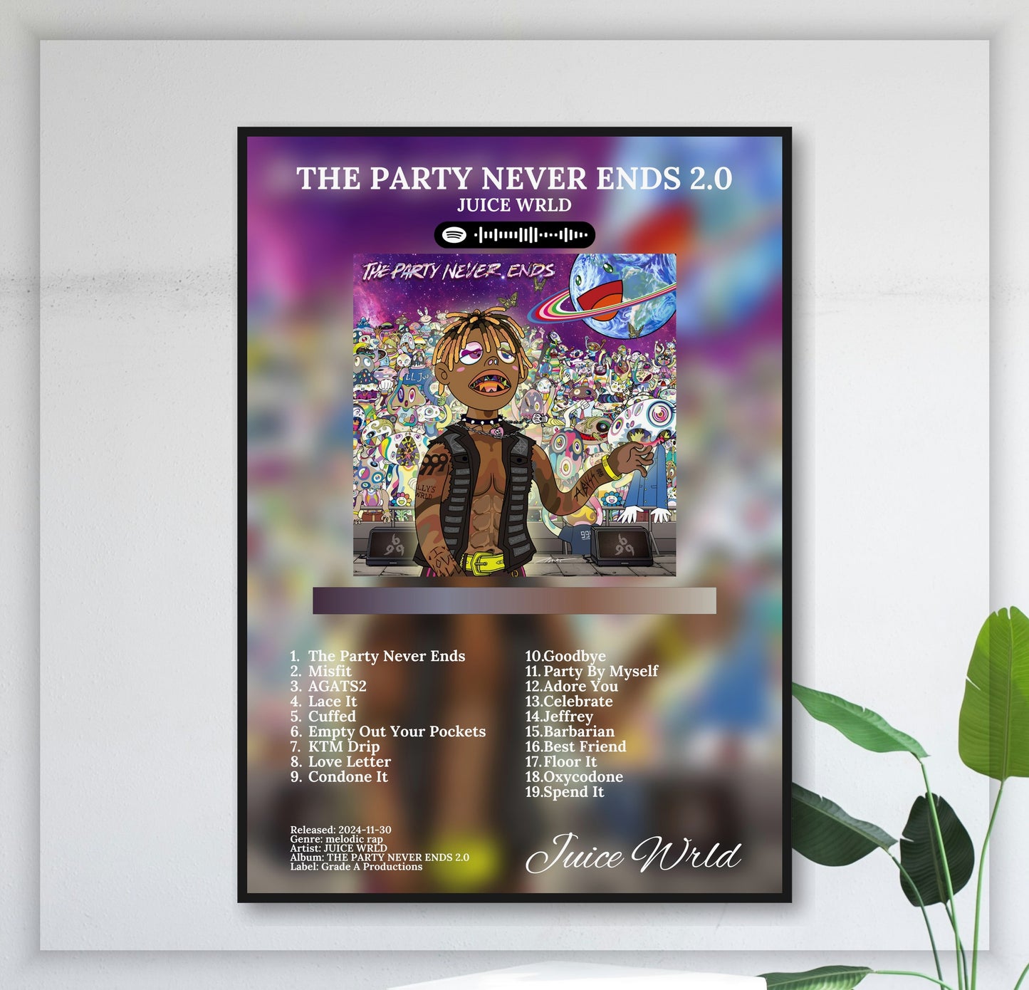 The Party Never Ends - Wall Mockup