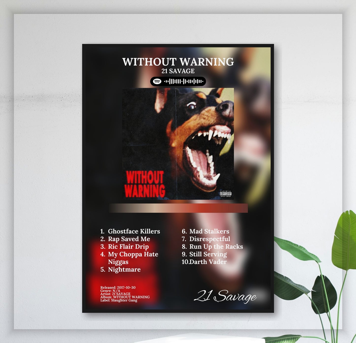 Without Warning - Wall Mockup
