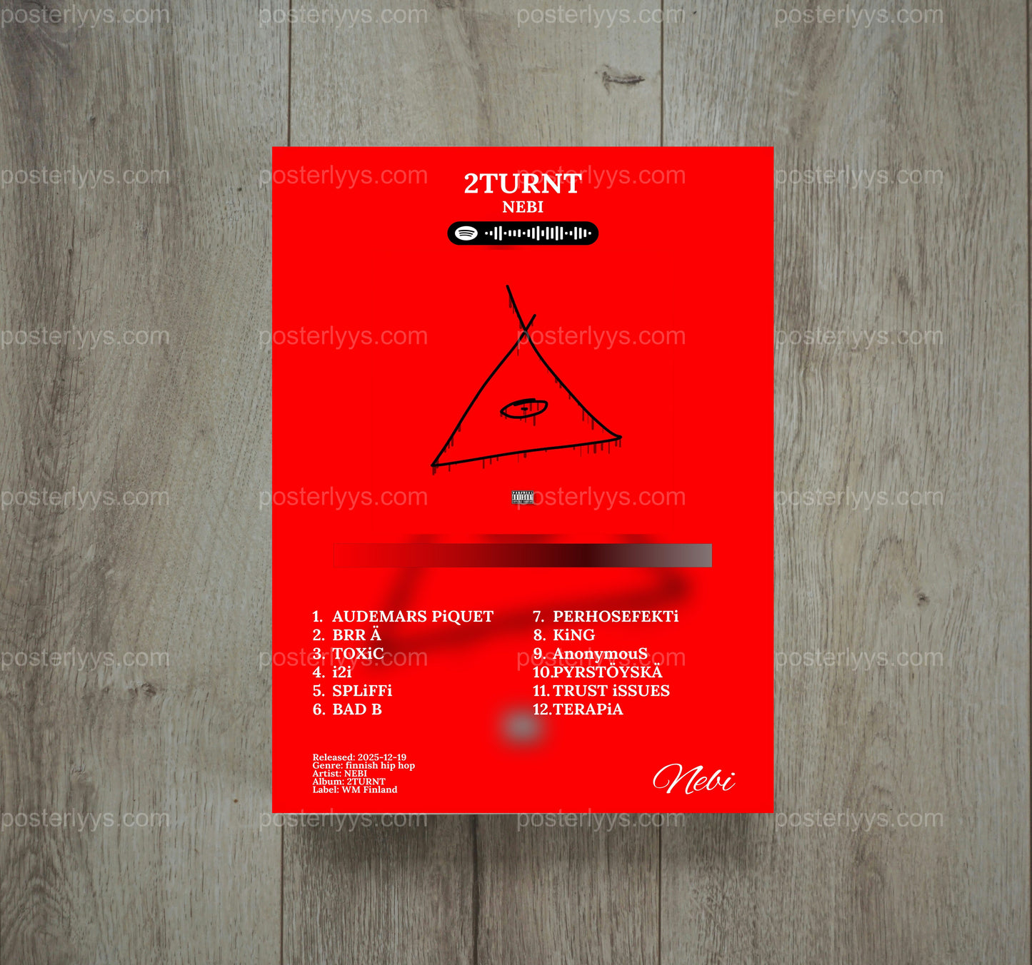 2Turnt (Juliste) - Wall Mockup