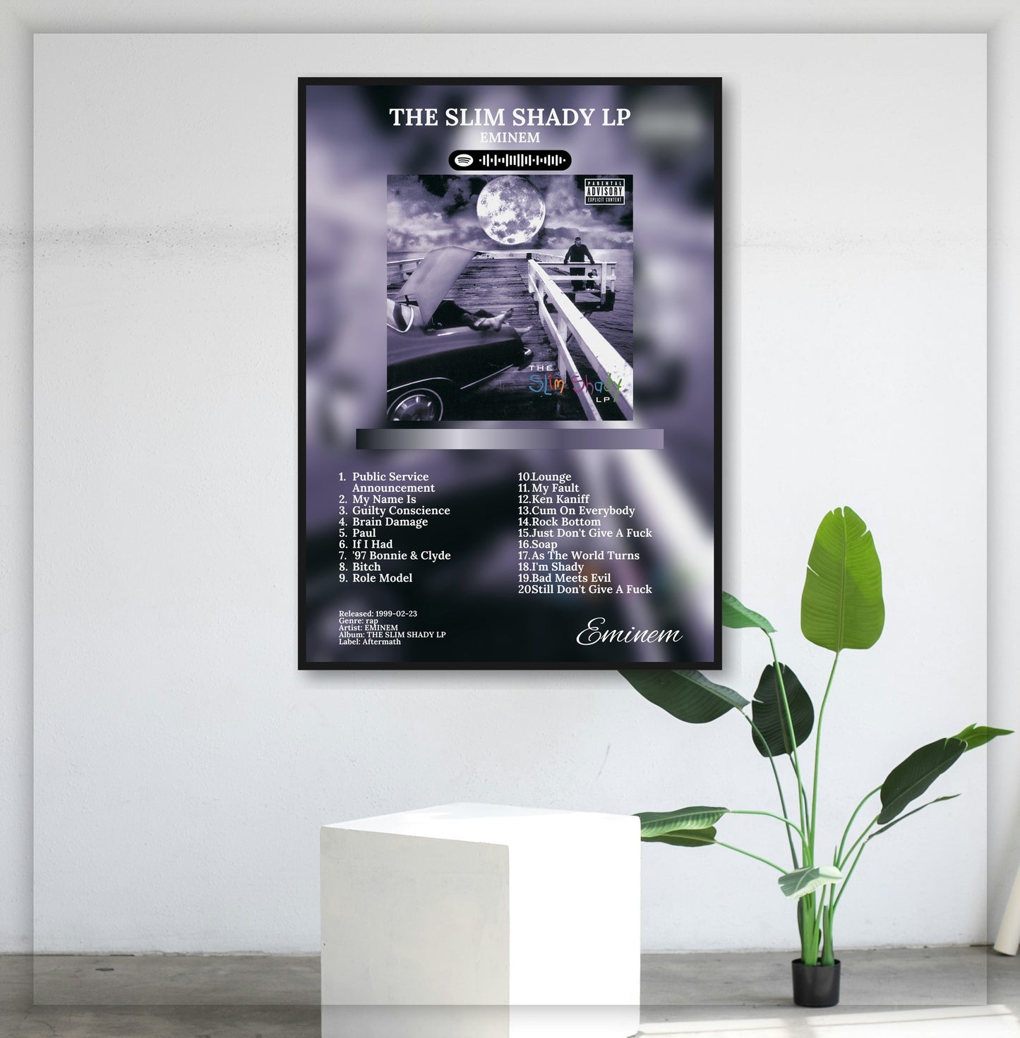 Eminem'S The Slim Shady Lp - Wall Mockup