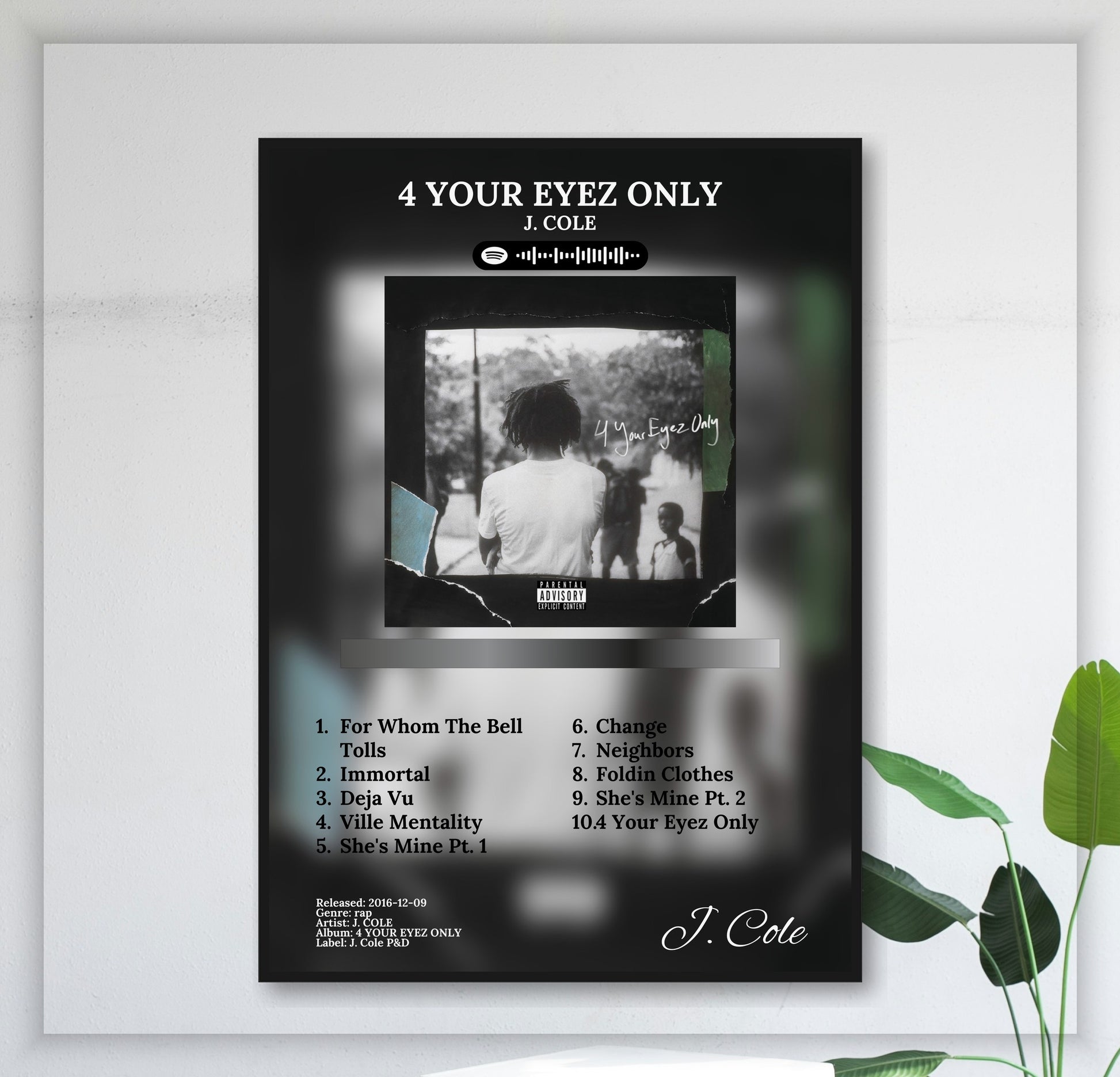 4 Your Eyez Only - Wall Mockup