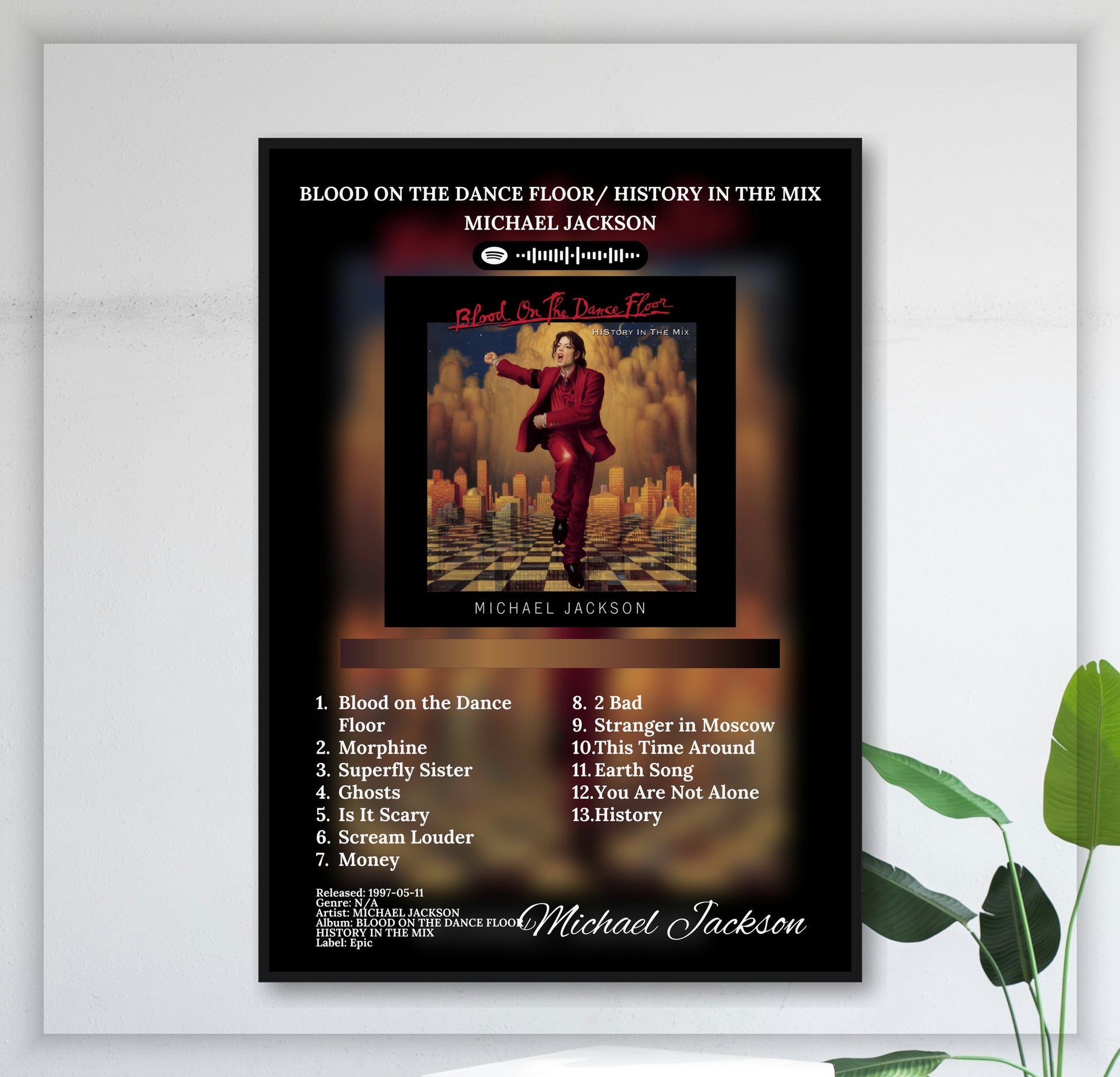 Blood On The Dance Floor - Wall Mockup