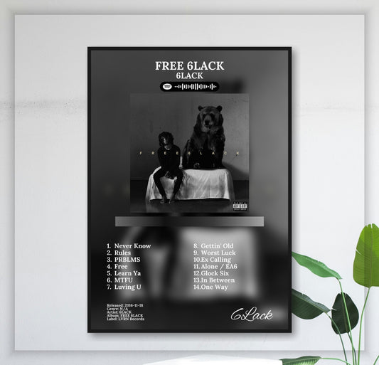 Free 6Lack - Wall Mockup
