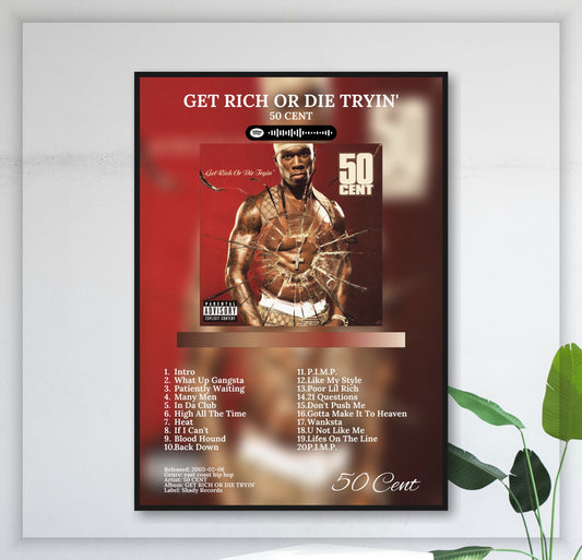 Get Rich Or Die Tryin' - Wall Mockup