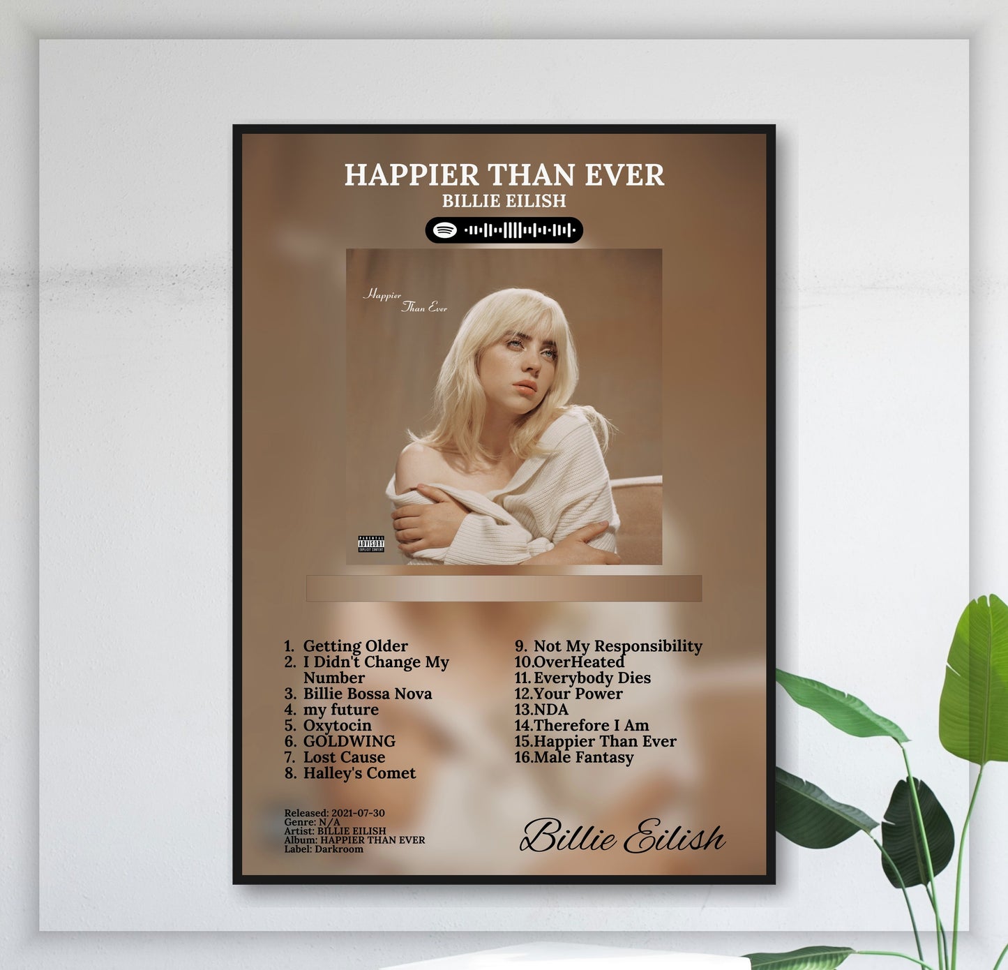 Happier Than Ever - Wall Mockup