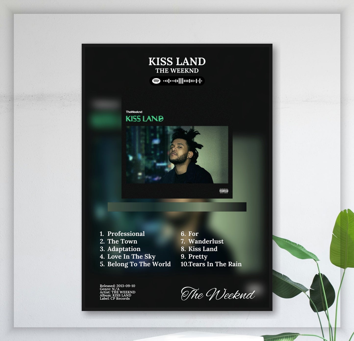 Kiss Land - Wall Mockup
