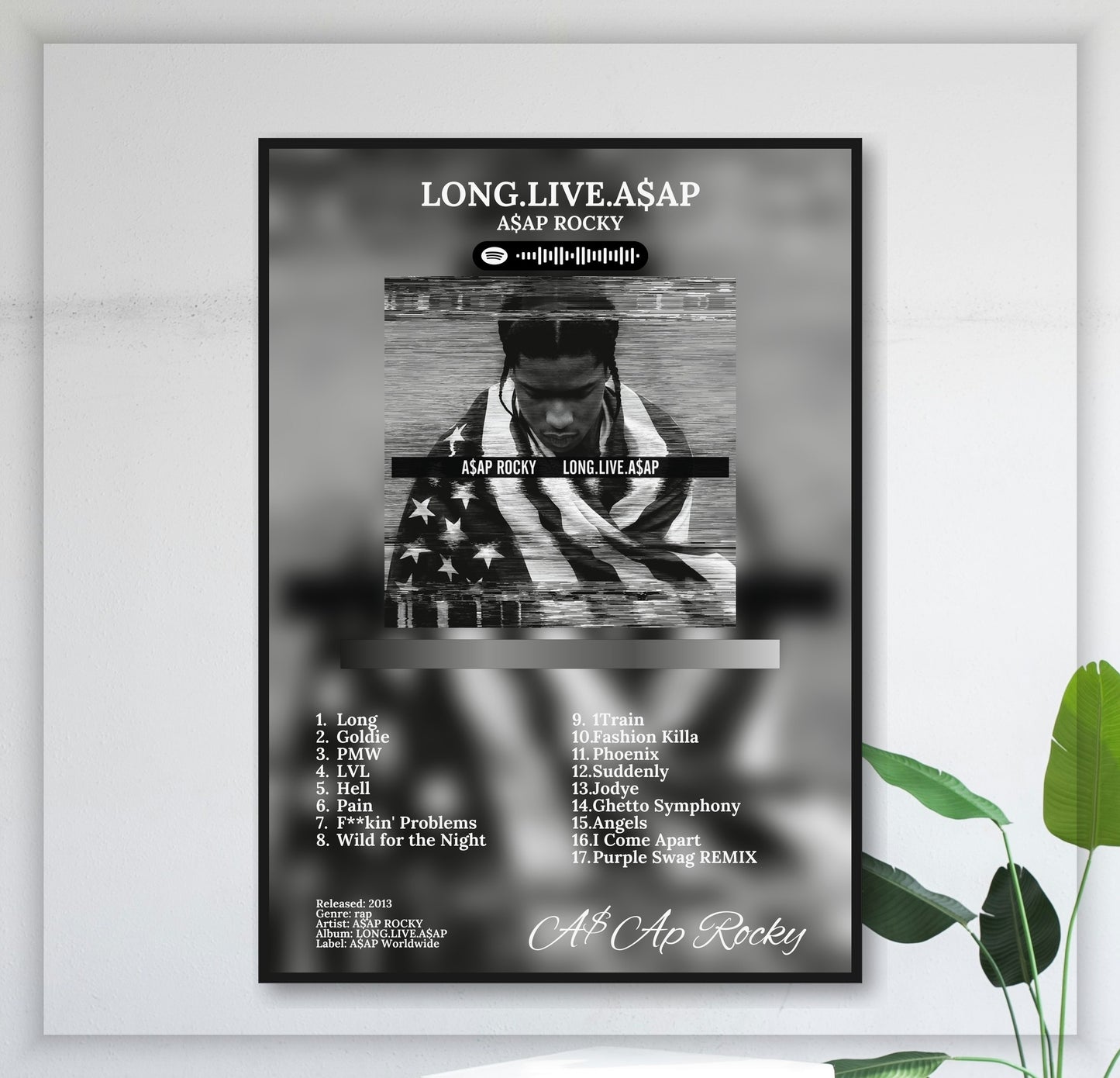 Long.Live.A$Ap - Wall Mockup