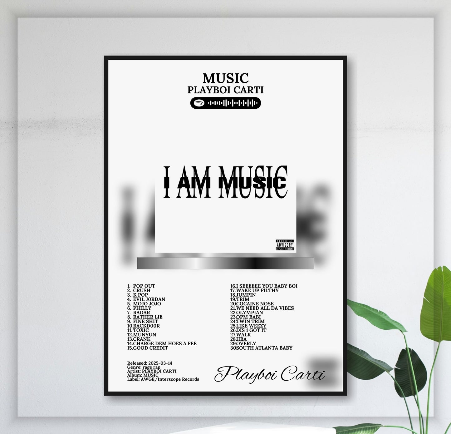 Music - Wall Mockup