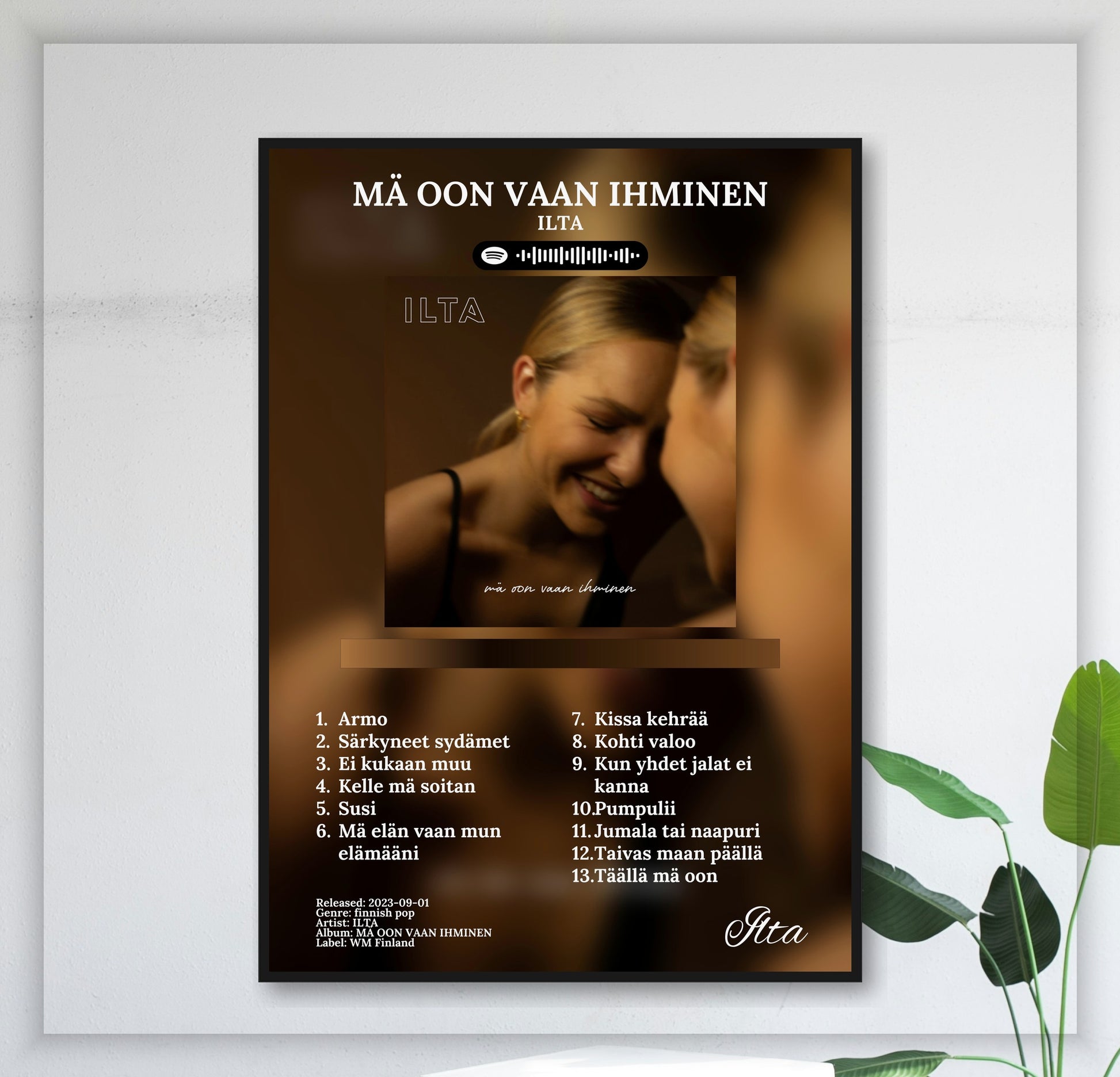 Mä Oon Vaan Ihminen - Wall Mockup