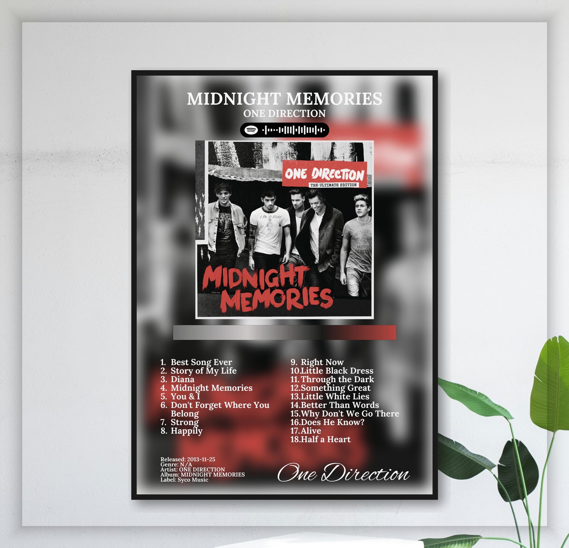 Midnight Memories - Wall Mockup