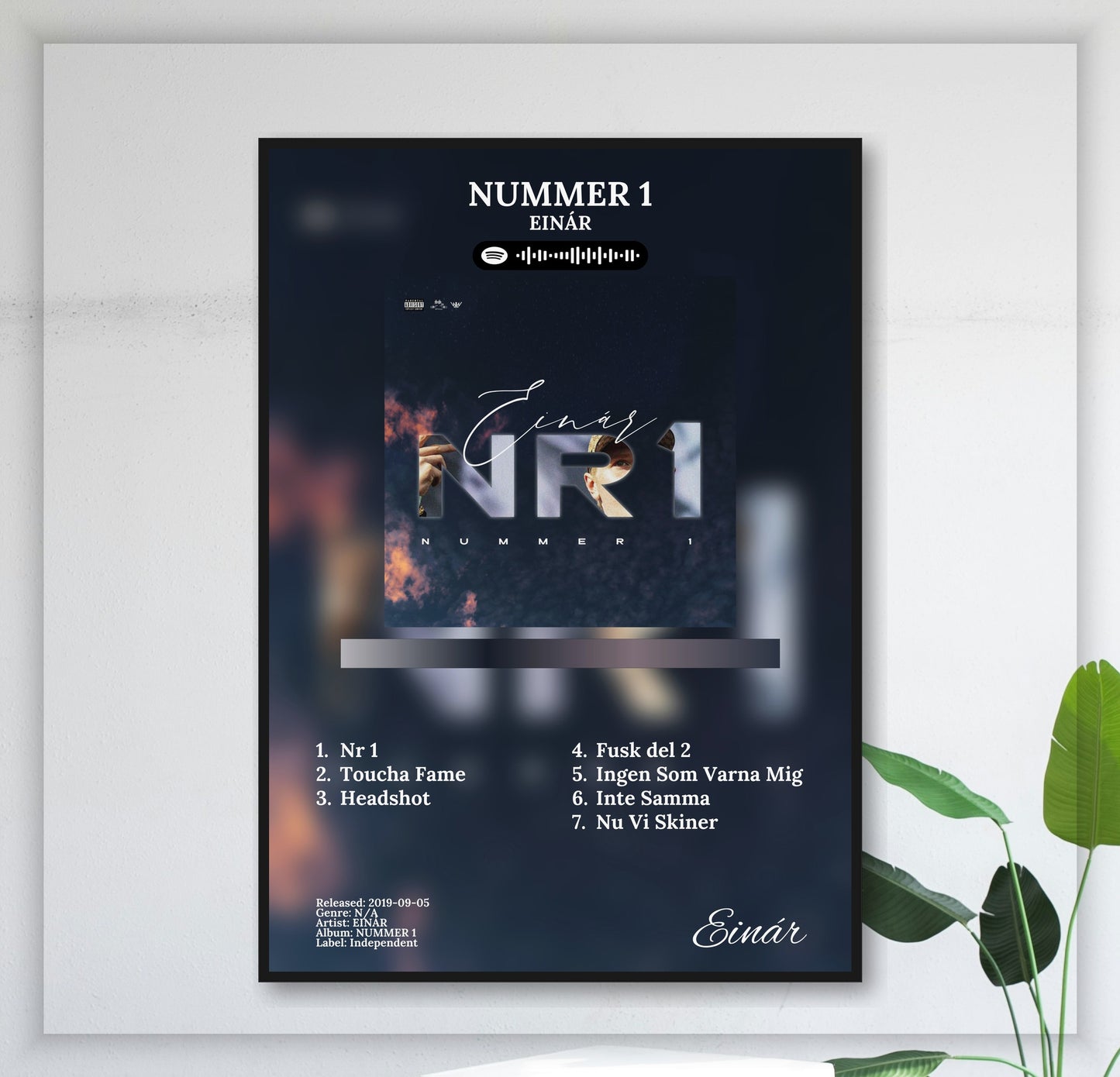 Nummer 1 - Wall Mockup