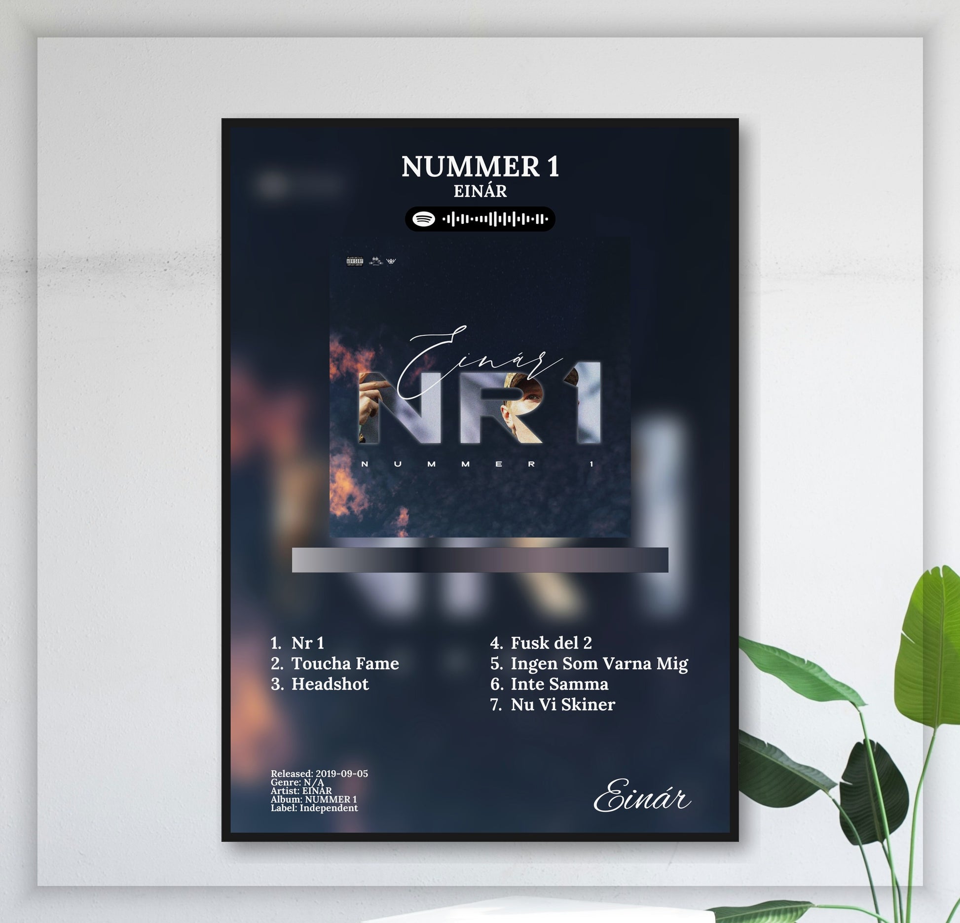 Nummer 1 - Wall Mockup