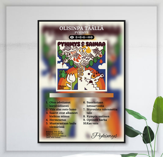 Olisinpa Täällä - Wall Mockup