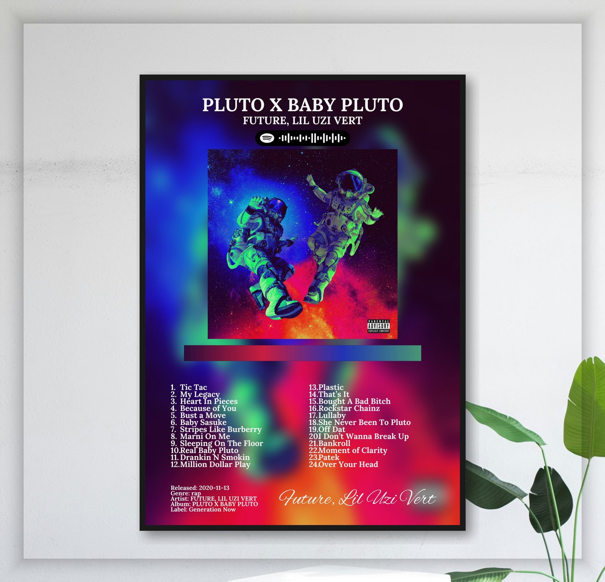 Pluto X Baby Pluto - Wall Mockup