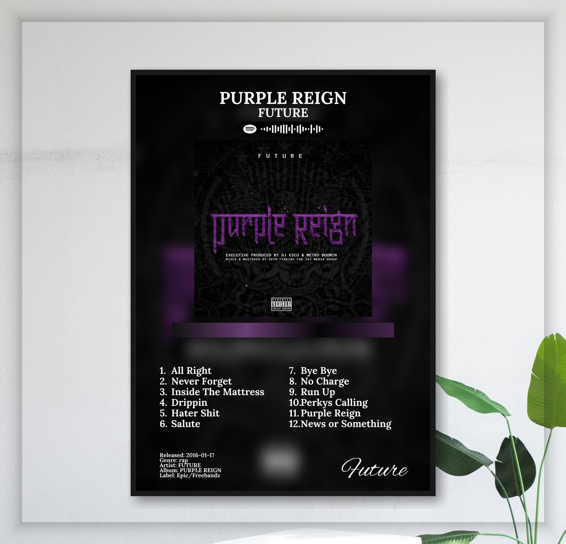 Purple Reign - Wall Mockup