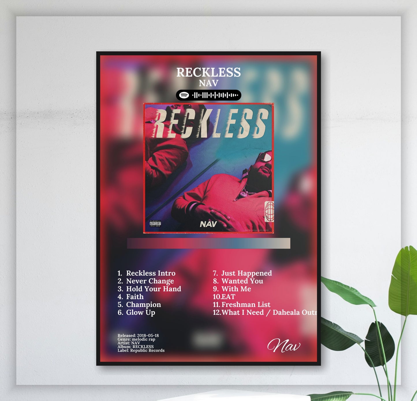 Reckless - Wall Mockup