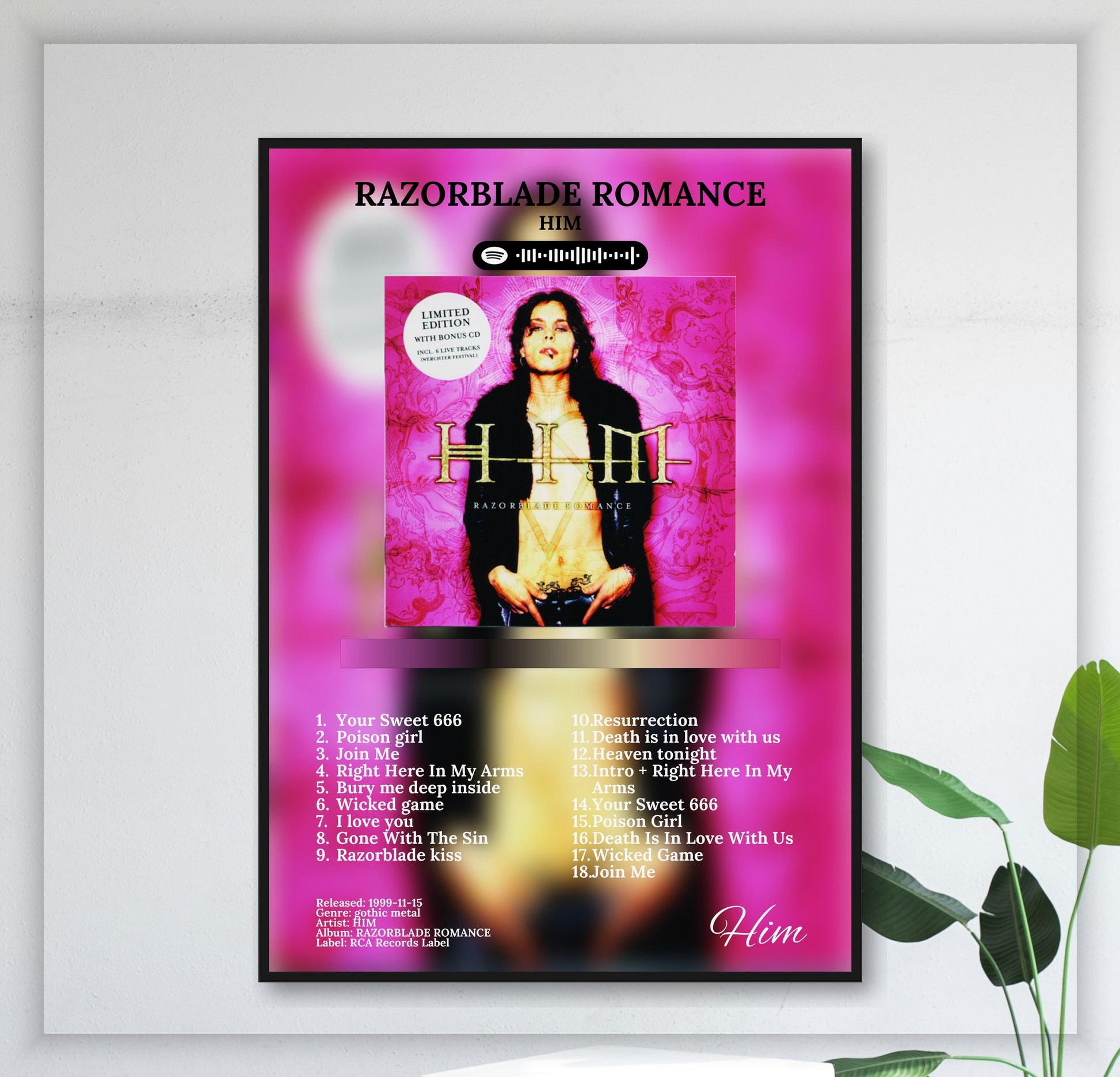 Razorblade Romance - Wall Mockup