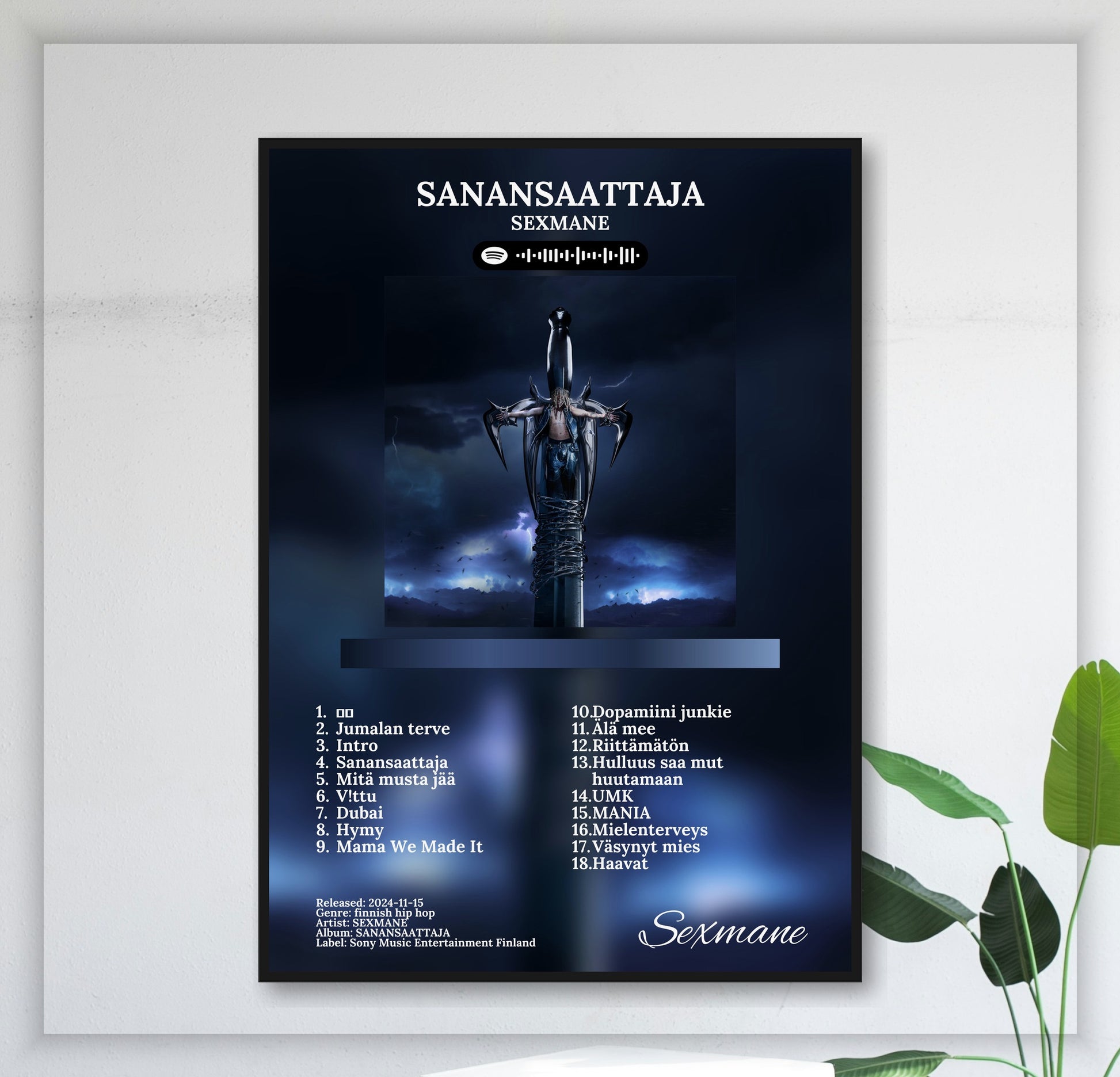 Sanansaattaja - Wall Mockup