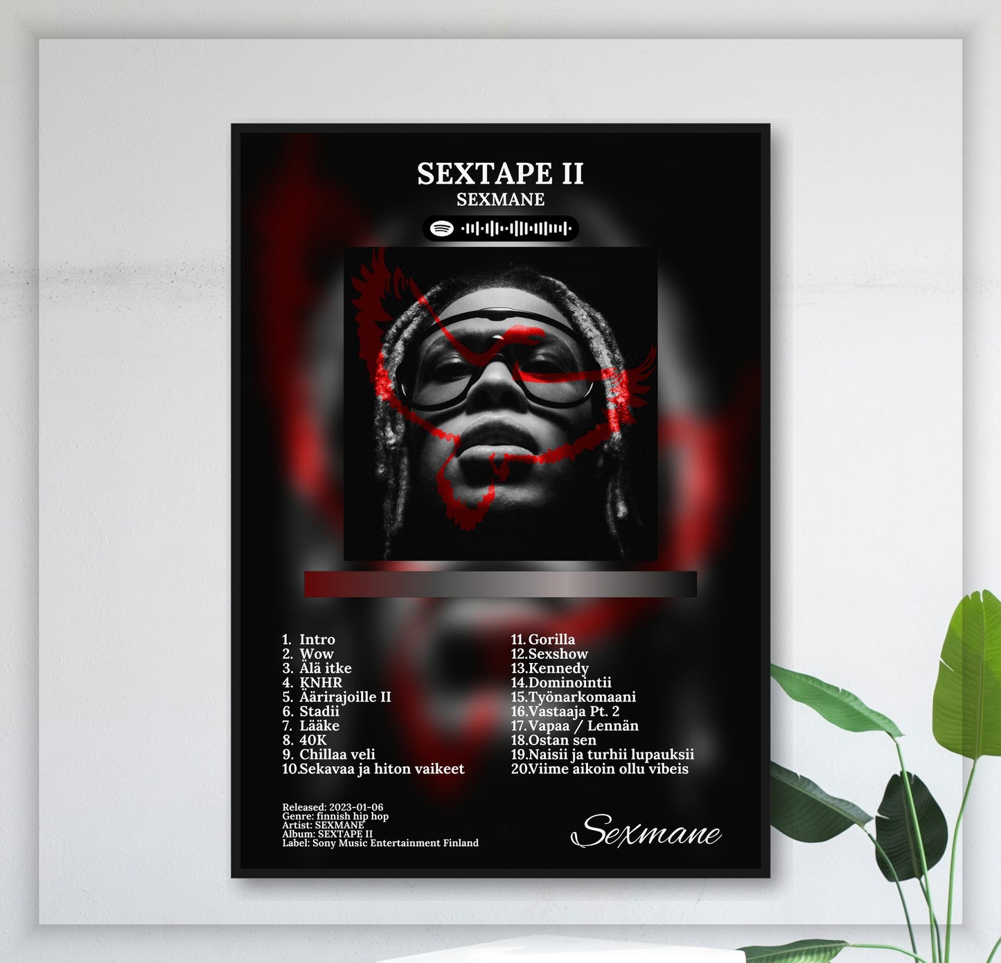 Sextape - Wall Mockup