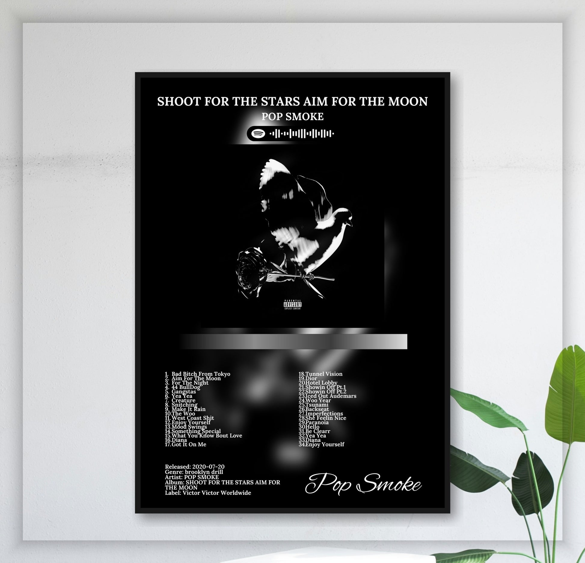Shoot For The Stars Aim For The Moon - Wall Mockup