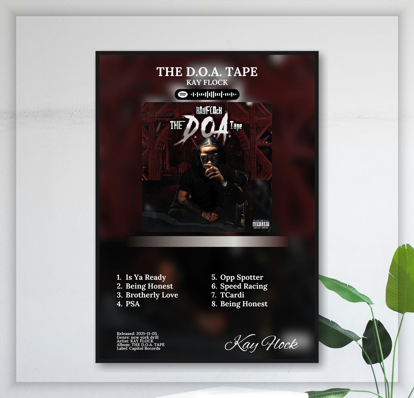 The D.O.A Tape - Wall Mockup