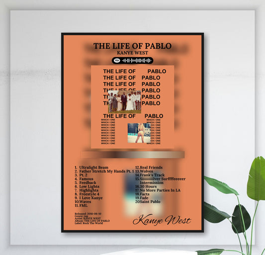 The Life Of Pablo - Wall Mockup