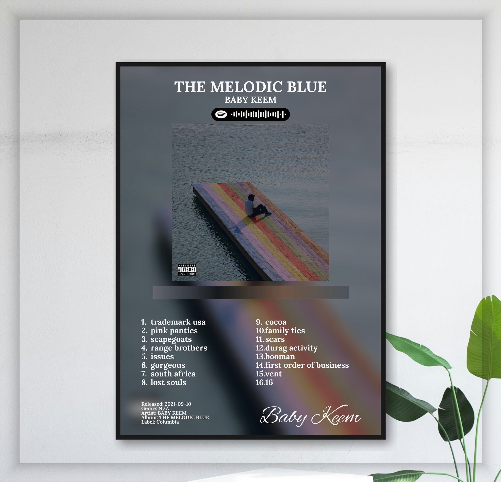 The Melodic Blue - Wall Mockup