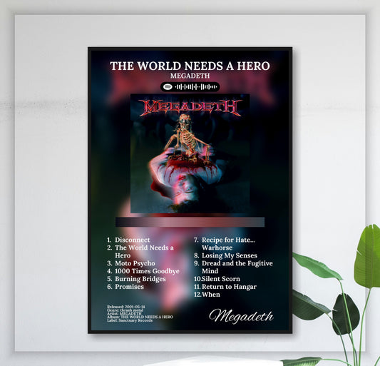 The World Needs A Hero - Wall Mockup
