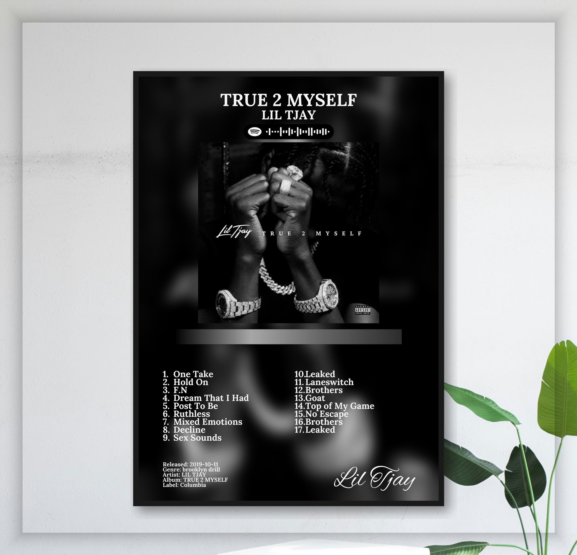 True 2 Myself - Wall Mockup
