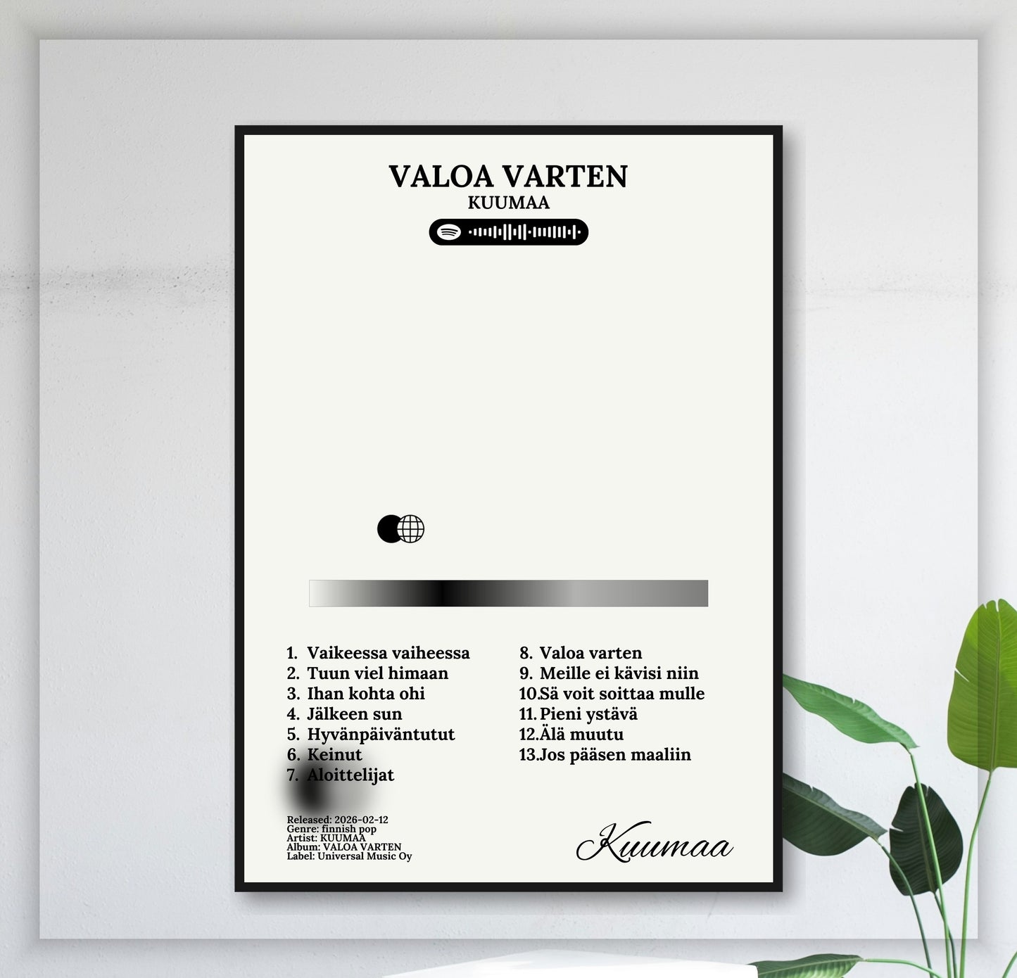 Valoa Varten - Wall Mockup