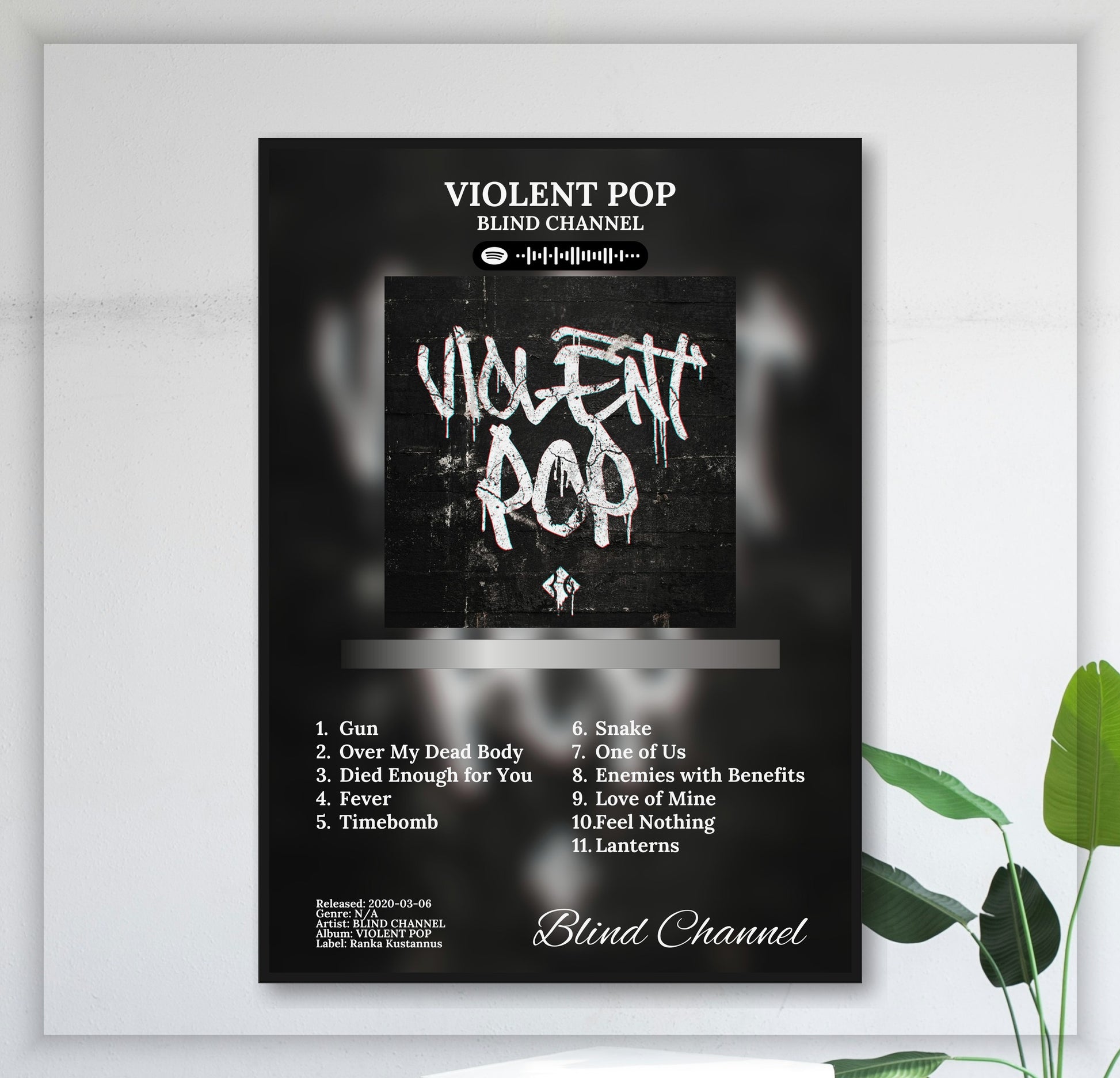 Violent Pop - Wall Mockup