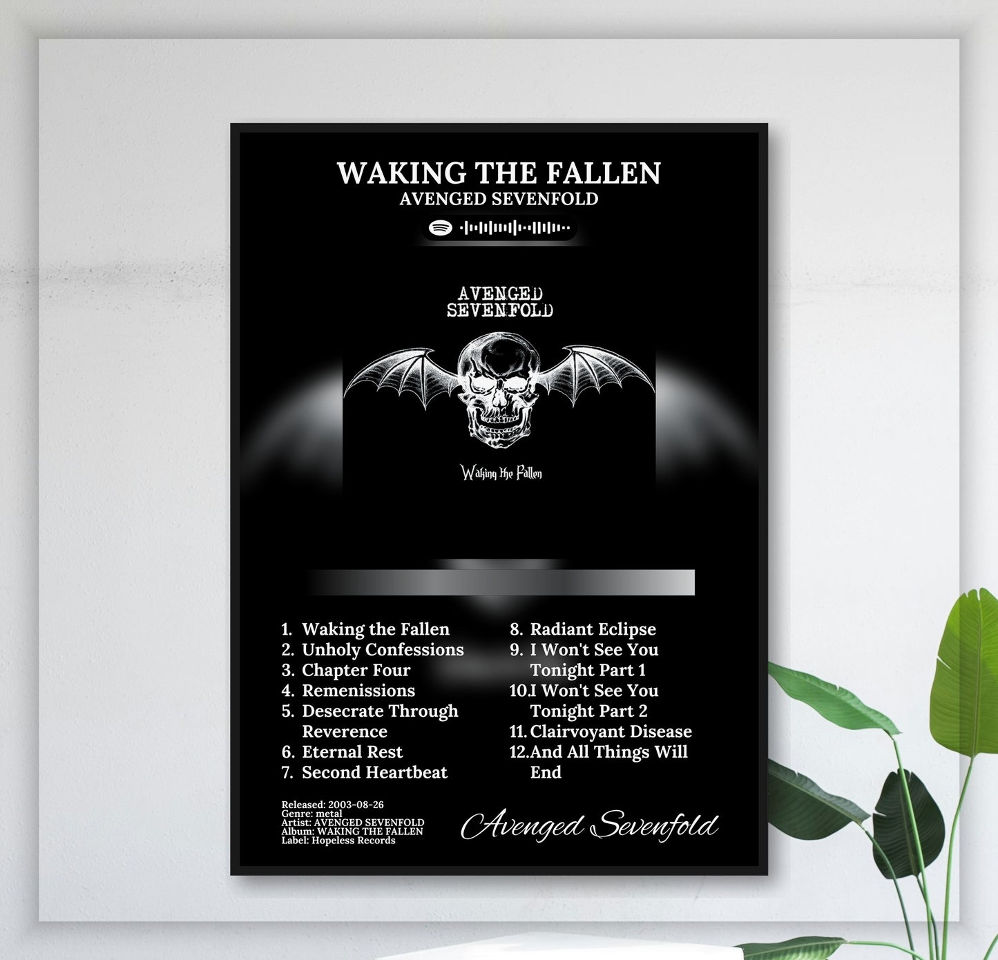 Waking The Fallen - Wall Mockup