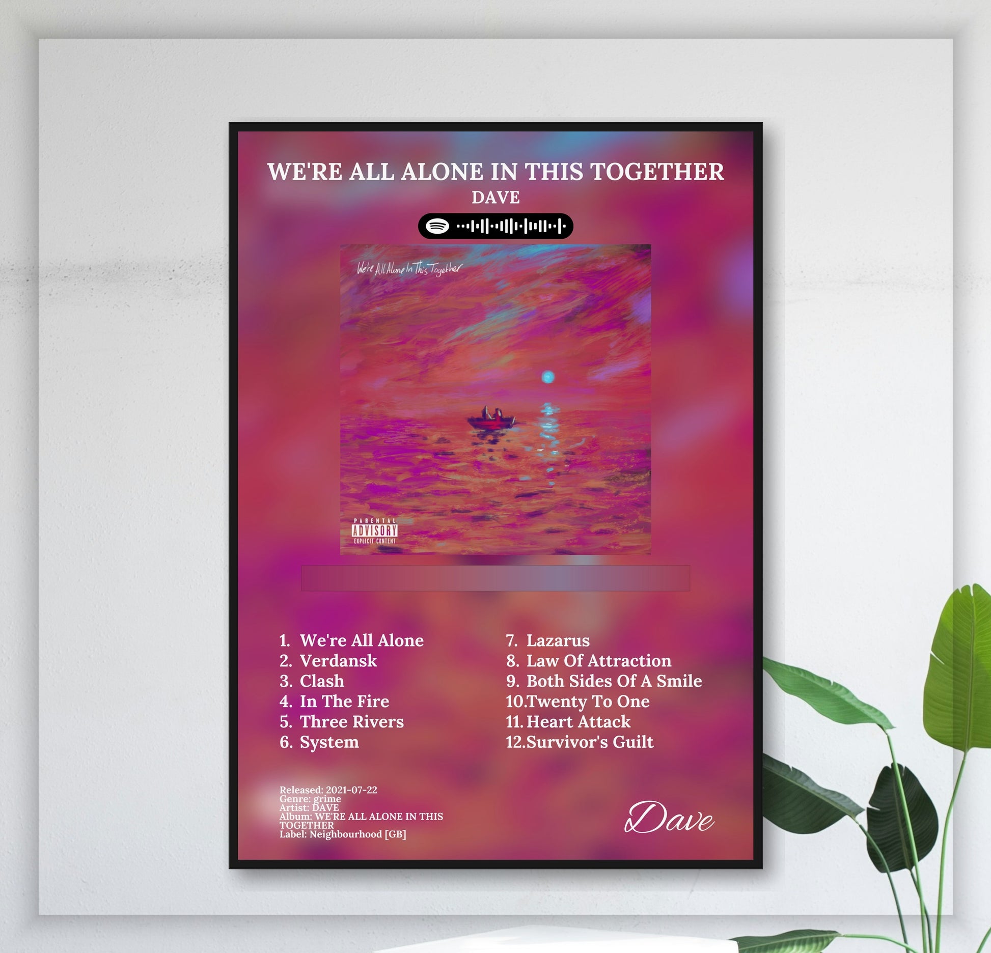 We'Re All Alone In This Together - Wall Mockup