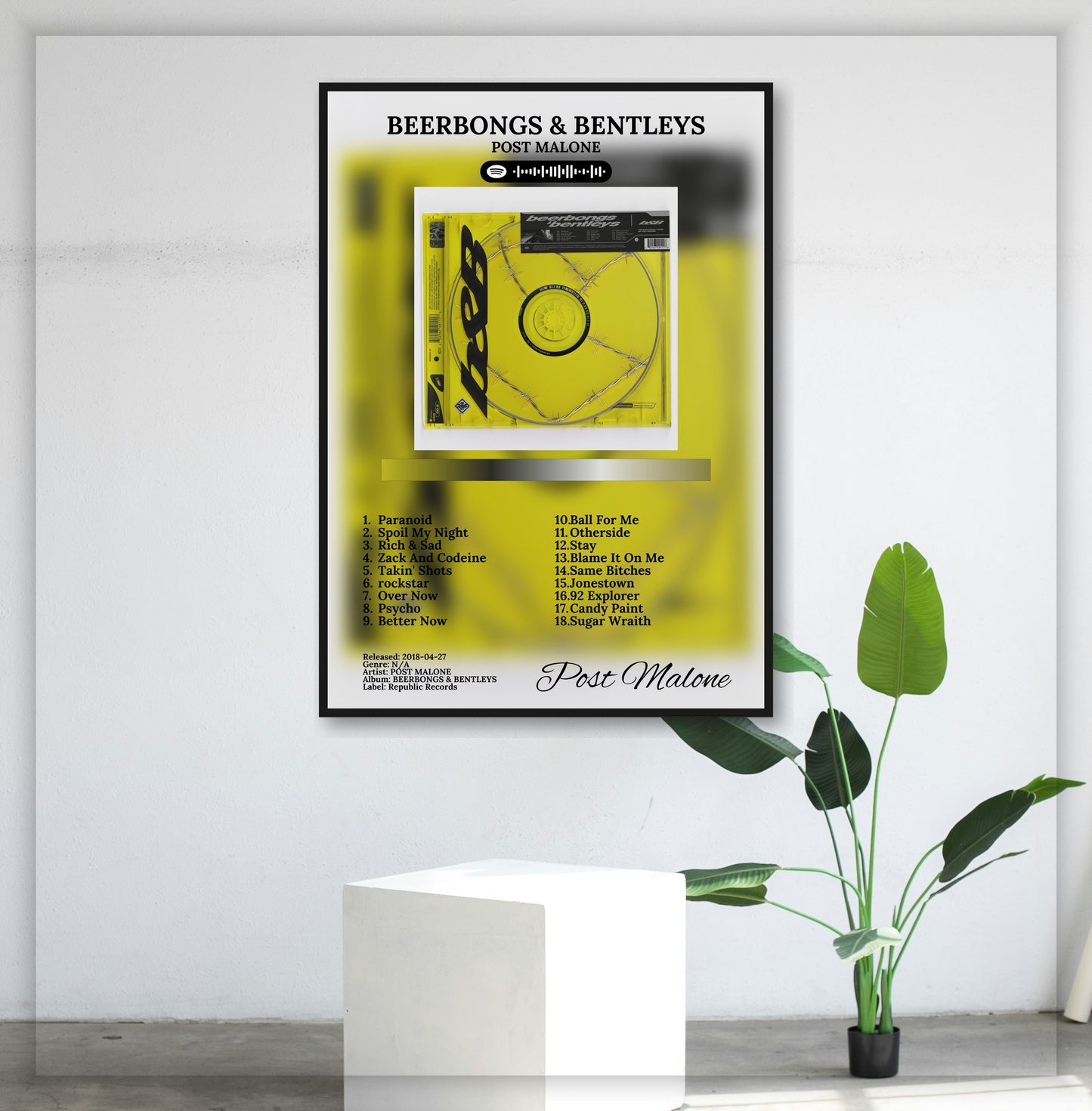 Beerbongs And Bentleys - Wall Mockup