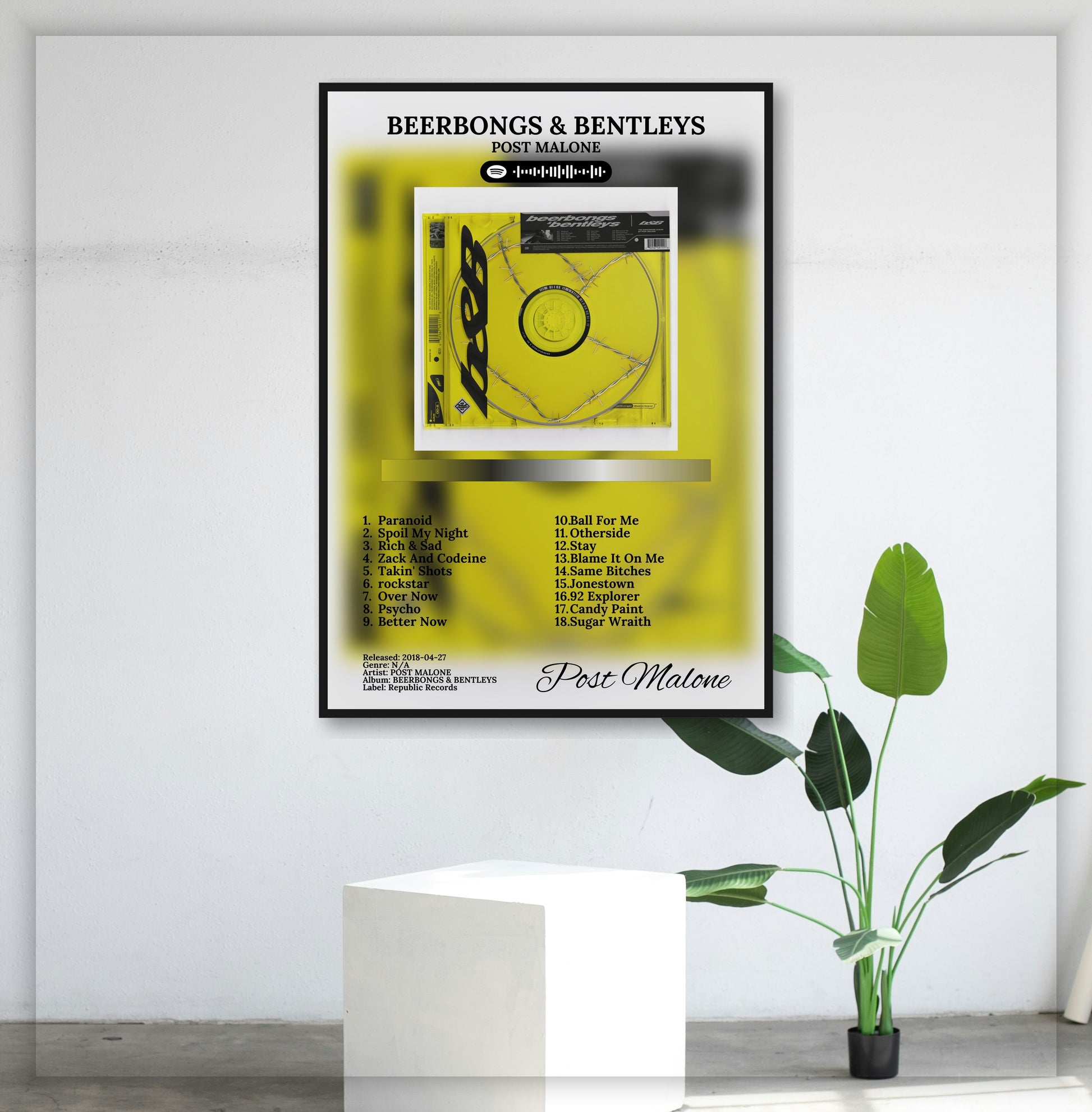 Beerbongs And Bentleys - Wall Mockup