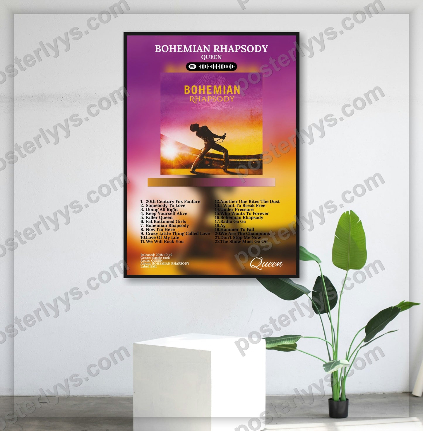 Bohemian Rhapsody - Wall Mockup