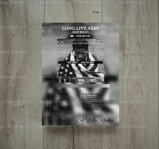 A$Ap Rocky 'Long.Live.A$Ap' - Wall Mockup