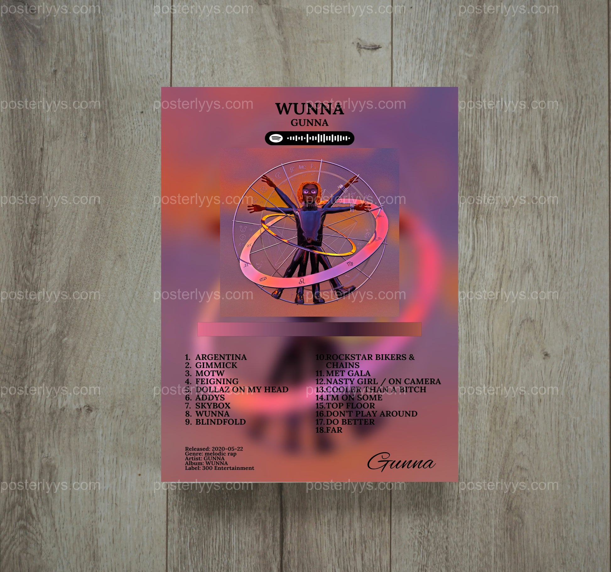 Aesthetic Rap Music Decor In Multiple Sizes - Wall Mockup