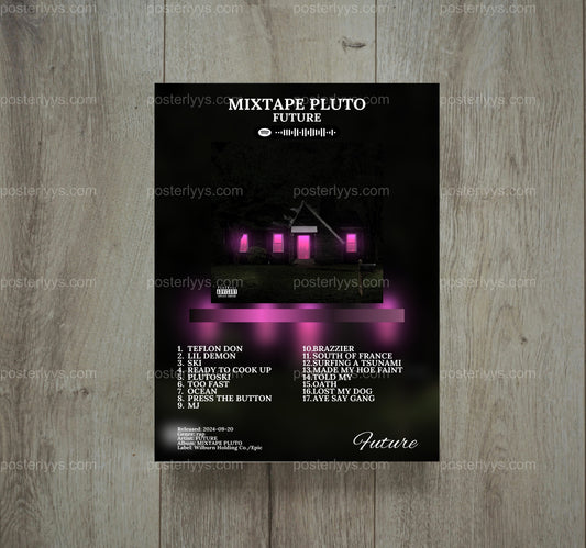 Mixtape Pluto - Wall Mockup