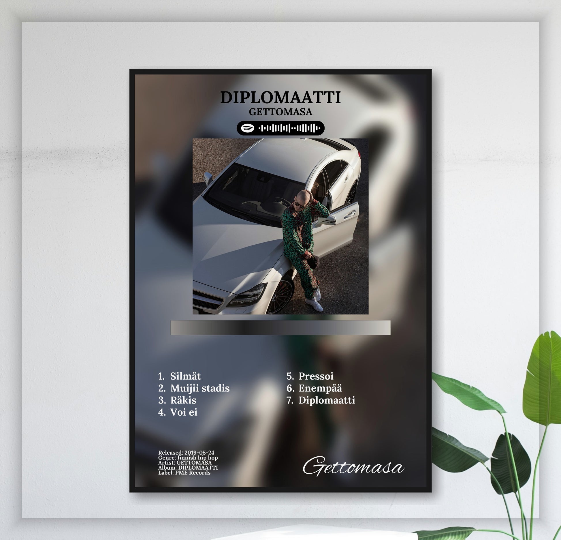 gettomasa-diplomaatti juliste seinällä