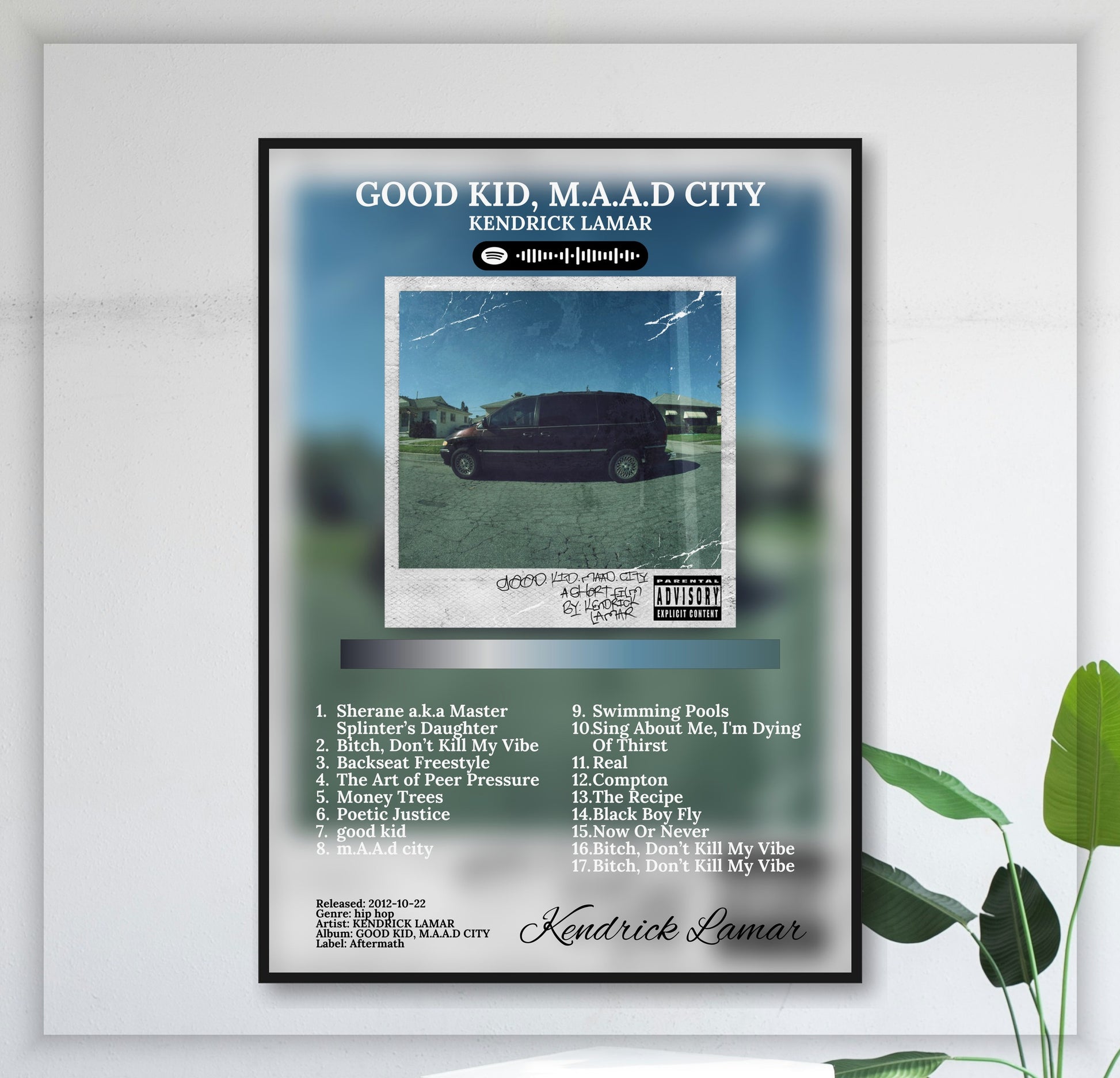 Good Kid M.A.A.D City - Wall Mockup