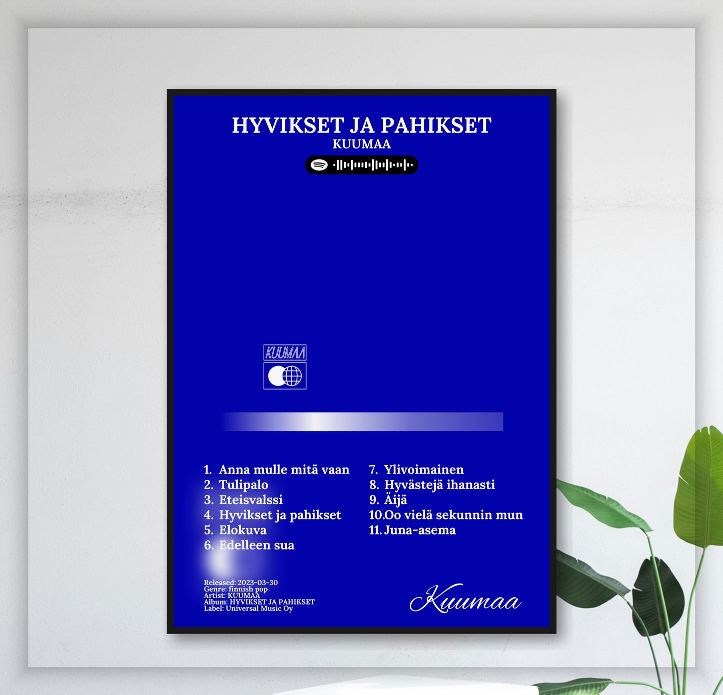 kuumaa-hyvikset-ja-pahikset juliste seinällä