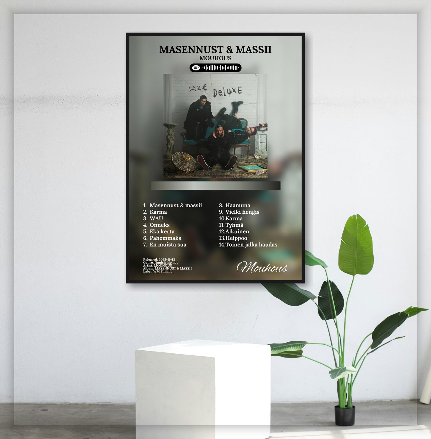 Masennust Ja Massii - Wall Mockup