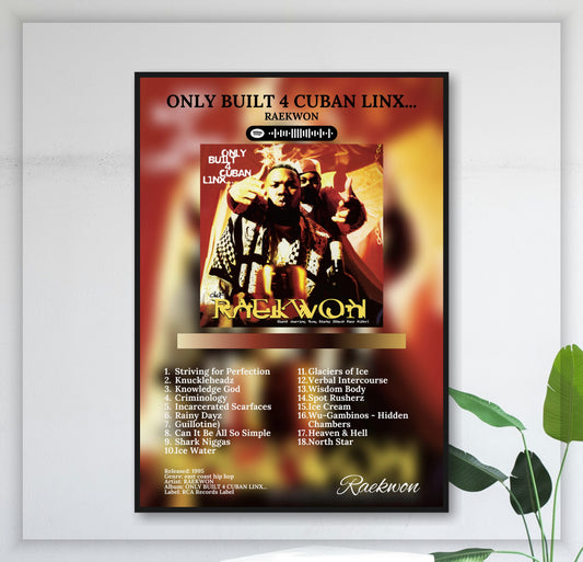 Raekwon - Only Built 4 Cuban Linx... juliste seinällä