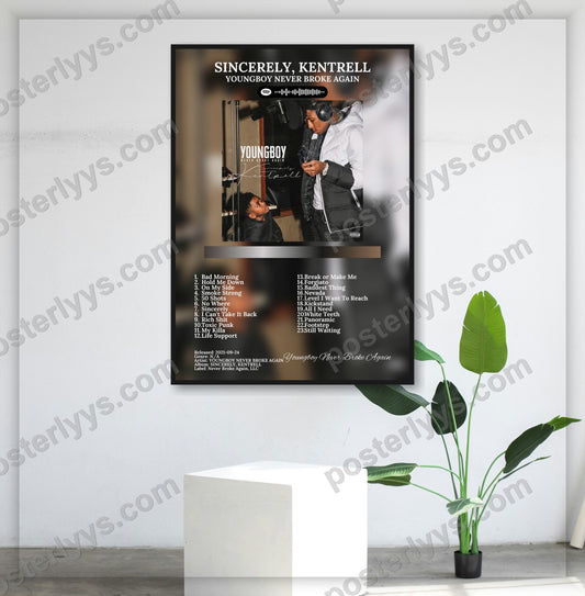 Sincerely, Kentrell - Wall Mockup