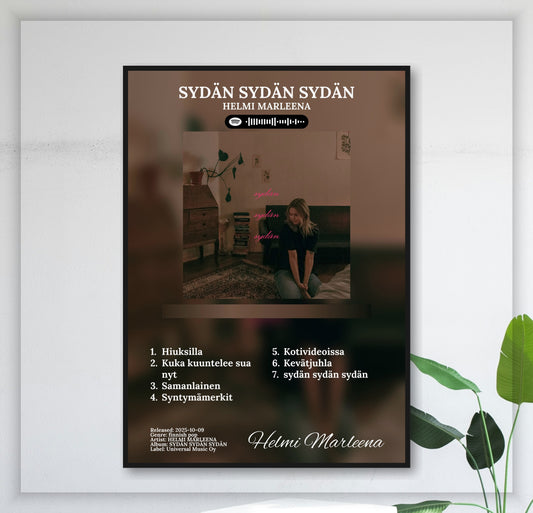 Sydän Sydän Sydän - Wall Mockup